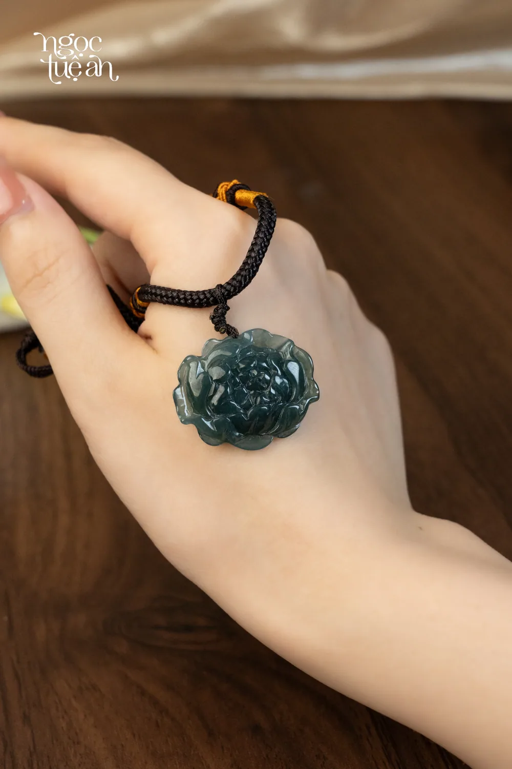Mặt dây Hoa Mẫu Đơn – Phỉ Thúy Type A